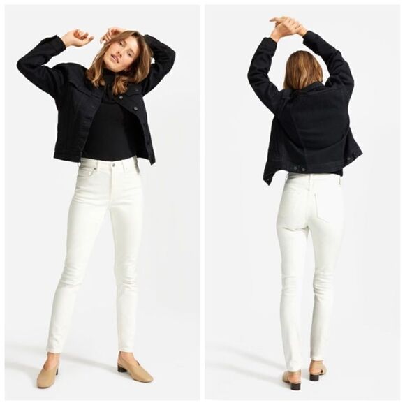 NEW Everlane The High Rise Skinny Jean White 27 Regular - Picture 1 of 9